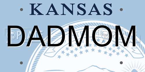 DADMOM Kansas License Plate
