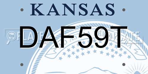 DAF59T Kansas License Plate