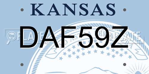 DAF59Z Kansas License Plate