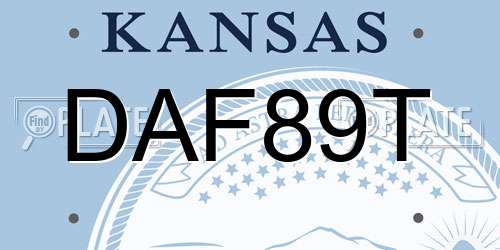 DAF89T Kansas License Plate
