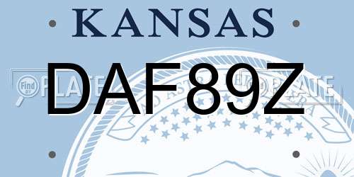 DAF89Z Kansas License Plate
