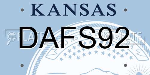 DAFS92 Kansas License Plate