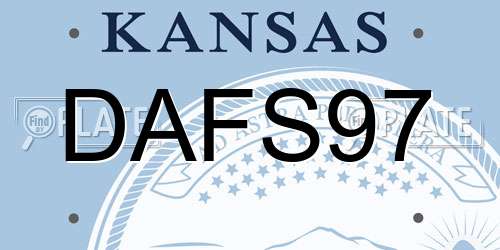 DAFS97 Kansas License Plate