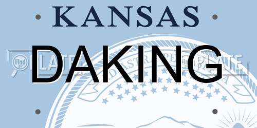 DAKING Kansas License Plate