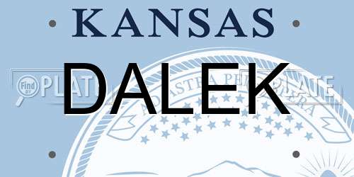 DALEK Kansas License Plate