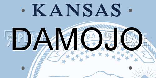 DAMOJO Kansas License Plate
