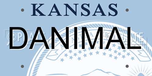 DANIMAL Kansas License Plate