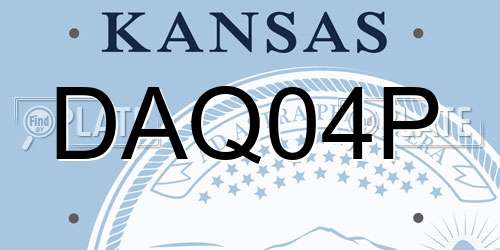 DAQ04P Kansas License Plate