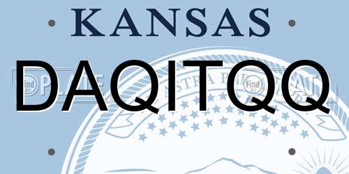 DAQITQQ Kansas License Plate