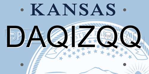 DAQIZQQ Kansas License Plate