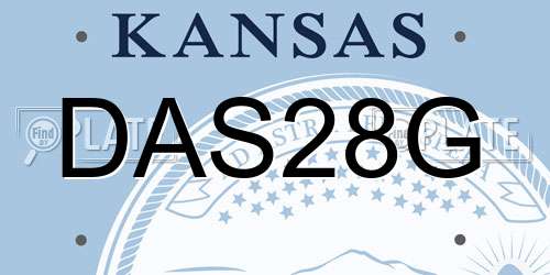 DAS28G Kansas License Plate