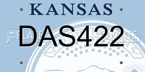 DAS422 Kansas License Plate