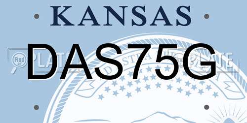 DAS75G Kansas License Plate