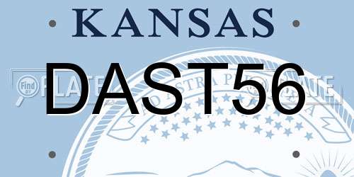 DAST56 Kansas License Plate