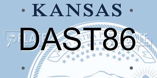DAST86 Kansas License Plate