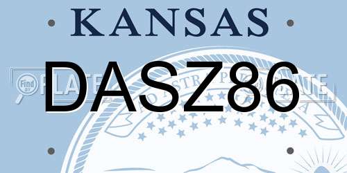 DASZ86 Kansas License Plate