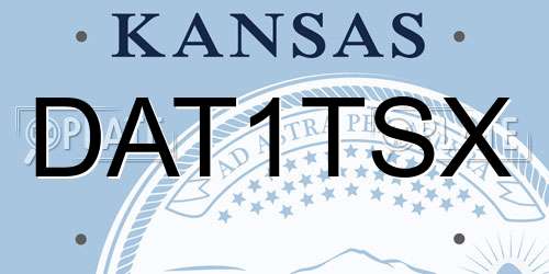 DAT1TSX Kansas License Plate