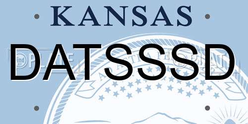 DATSSSD Kansas License Plate