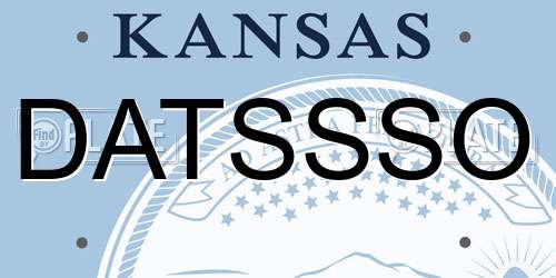DATSSSO Kansas License Plate