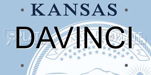 DAVINCI Kansas License Plate