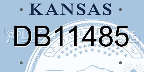 DB11485 Kansas License Plate