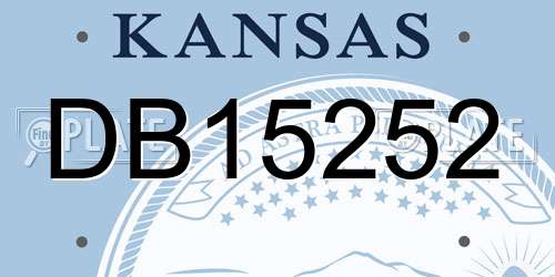 DB15252 Kansas License Plate