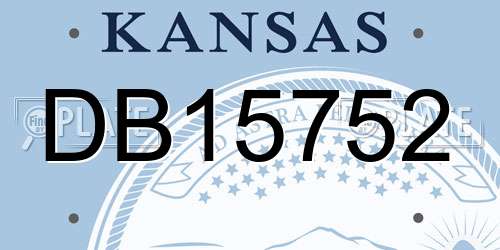 DB15752 Kansas License Plate