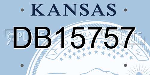DB15757 Kansas License Plate