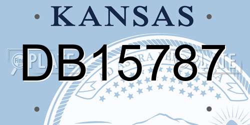 DB15787 Kansas License Plate