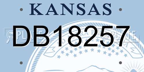 DB18257 Kansas License Plate