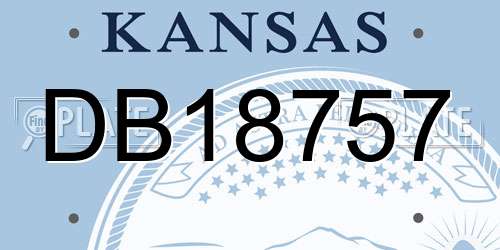 DB18757 Kansas License Plate