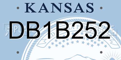 DB1B252 Kansas License Plate