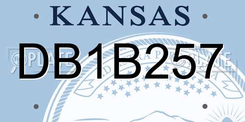DB1B257 Kansas License Plate