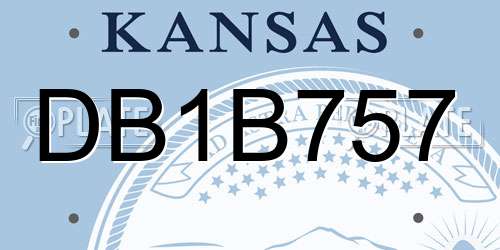 DB1B757 Kansas License Plate