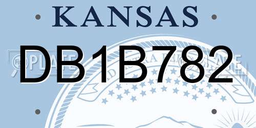 DB1B782 Kansas License Plate