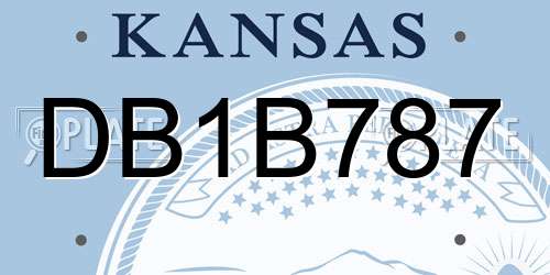 DB1B787 Kansas License Plate