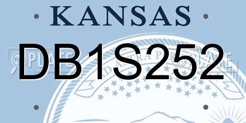 DB1S252 Kansas License Plate