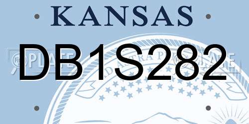 DB1S282 Kansas License Plate