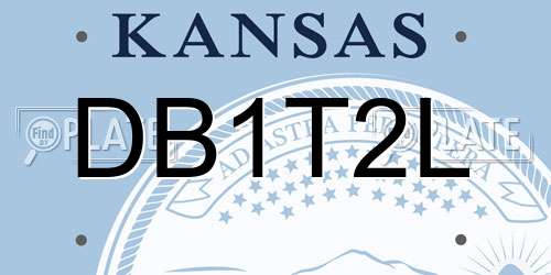 DB1T2L Kansas License Plate