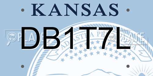 DB1T7L Kansas License Plate
