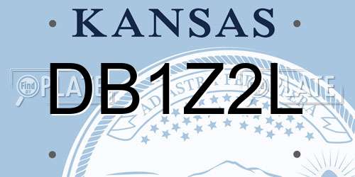 DB1Z2L Kansas License Plate