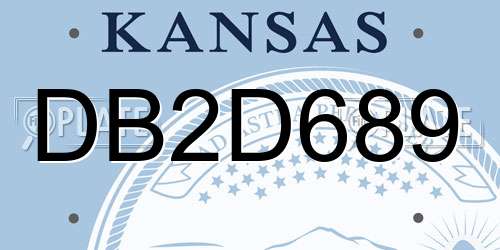 DB2D689 Kansas License Plate