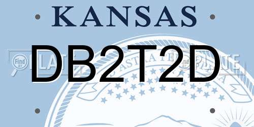 DB2T2D Kansas License Plate