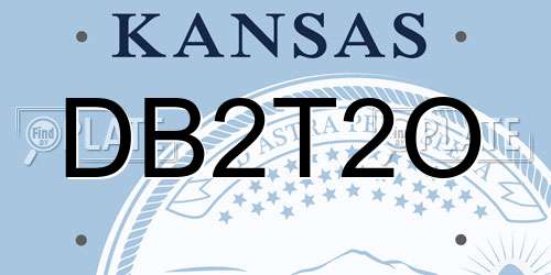 DB2T2O Kansas License Plate