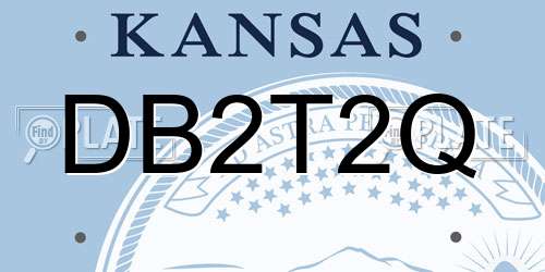 DB2T2Q Kansas License Plate