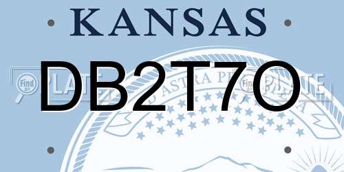 DB2T7O Kansas License Plate
