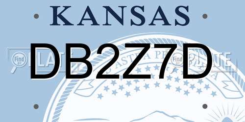 DB2Z7D Kansas License Plate