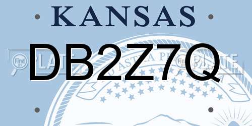 DB2Z7Q Kansas License Plate
