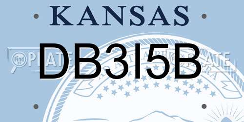 DB3I5B Kansas License Plate