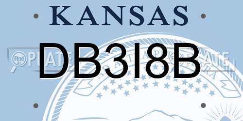 DB3I8B Kansas License Plate